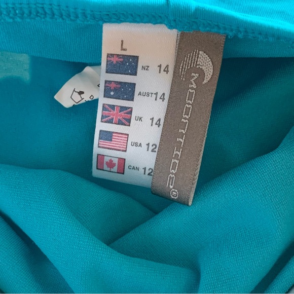 Moontide Blue Strapless Ruched One Piece Swimsuit - Picture 3 of 6